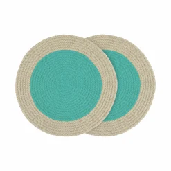 Tisch- & Küchentextilien|Tisch- & Küchentextilien>REMEMBER Baumwoll-Tischsets 'Mint', 2er-Set