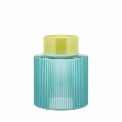 Vasen>REMEMBER Glasvase Groove 'blue'