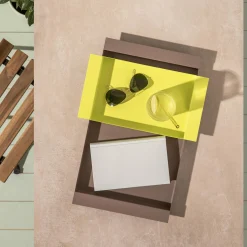 Tabletts & Etageren>REMEMBER Metall-Tablett Ryo groß 'Mocca'