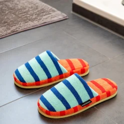 Textilien>REMEMBER Slipper 'Mello' blue, Gr. 40-45