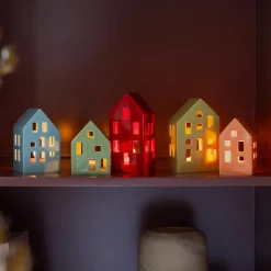 Kerzenhalter>REMEMBER Teelichthaus Nyhavn 'red'